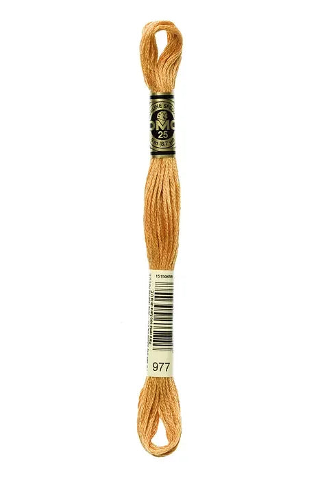 DMC Embroidery Floss 8.7yd #977 LIGHT GOLDEN BROWN