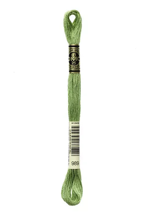 DMC Embroidery Floss 8.7yd #989 FOREST GREEN
