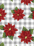 Holiday at Home Poinsettia Check Grey