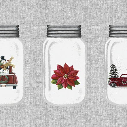 Home For Christmas Jars Grey