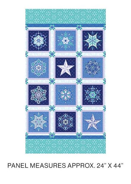 Snowflake Panel Blue 24"x44"