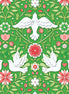 Peace on Earth Damask Green