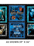 Harry Potter Pillow Panel Black