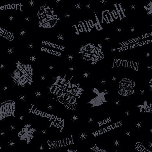 Harry Potter Shadow Words Black