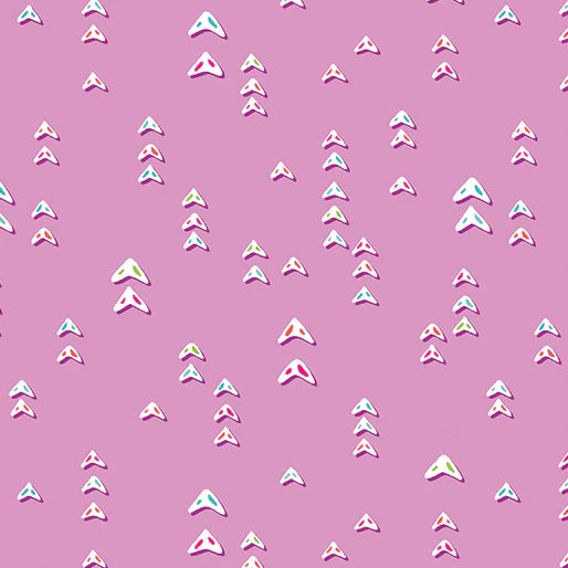 Pattern of small triangles on a pink background