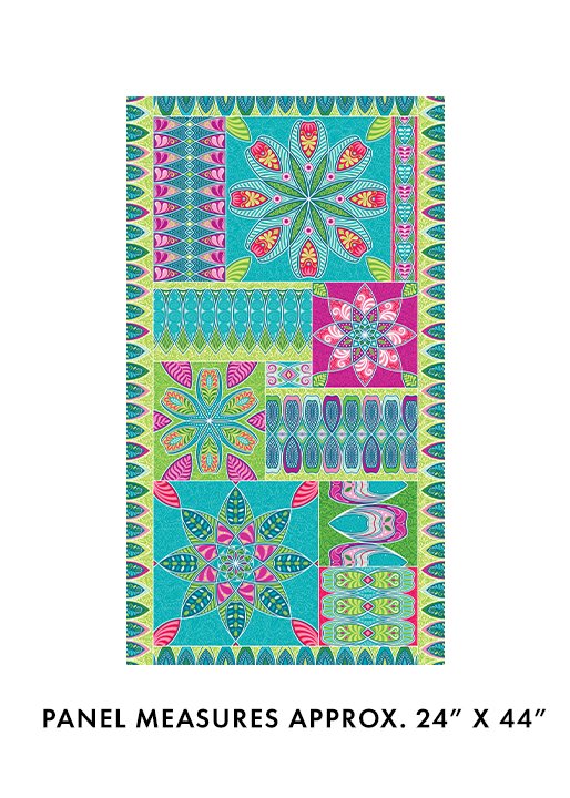 Ruler Panel Green Vibrancy by Amanda Murphy 24" by 44"