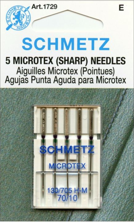 Schmetz Needle 70/10 Sharp Microtex (5 pk)