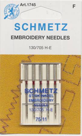 Schmetz Needle75/11 Embroidery Needle (5 pk)