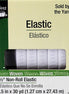 1/2in White Flat Non-Roll Elastic White