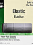 1in White Flat Non-Roll Elastic White