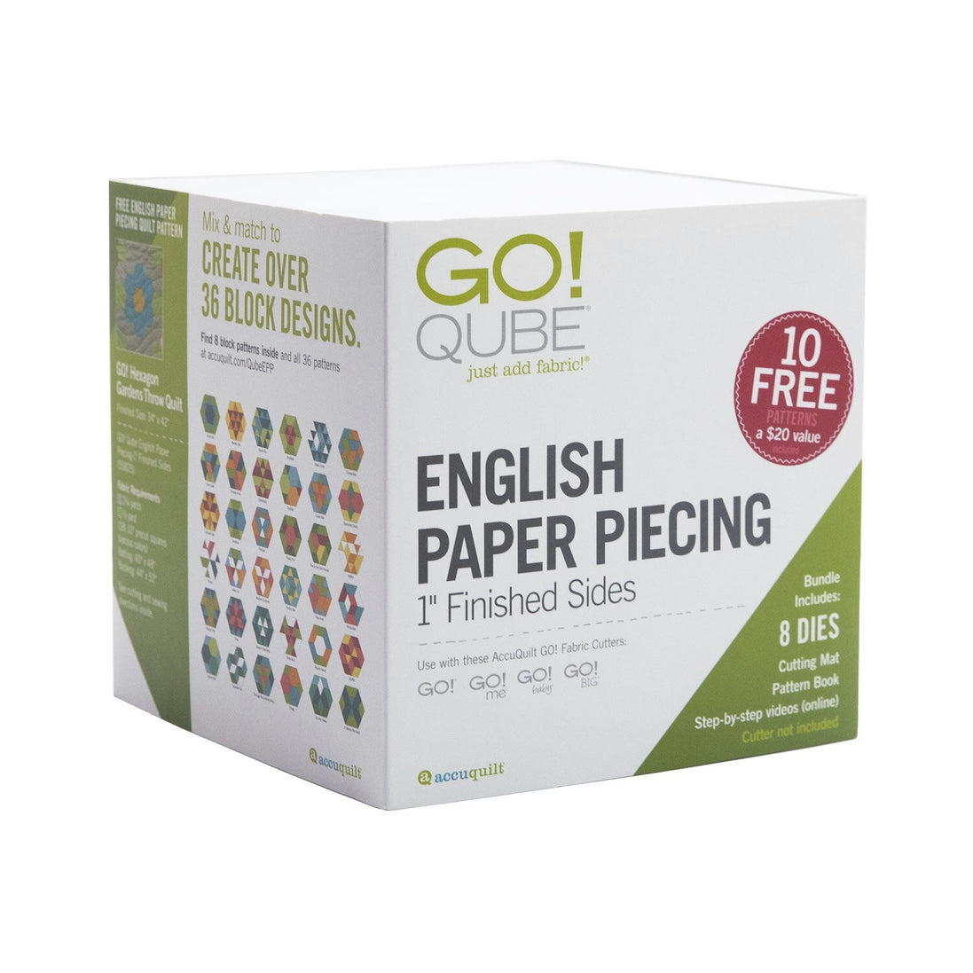 GO! Qube English Paper Piecing Die Set 1" Finished Sides