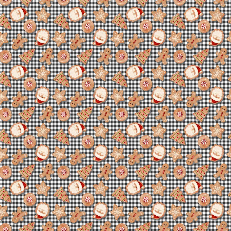 Very Merry Gingerbread Christmas Cookie Plaid