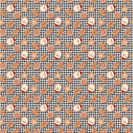 Very Merry Gingerbread Christmas Cookie Plaid