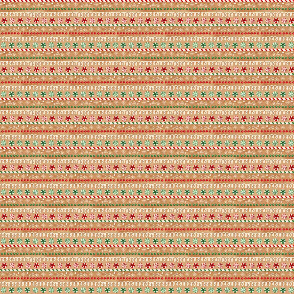 Very Merry Gingerbread Iced Candy Stripe