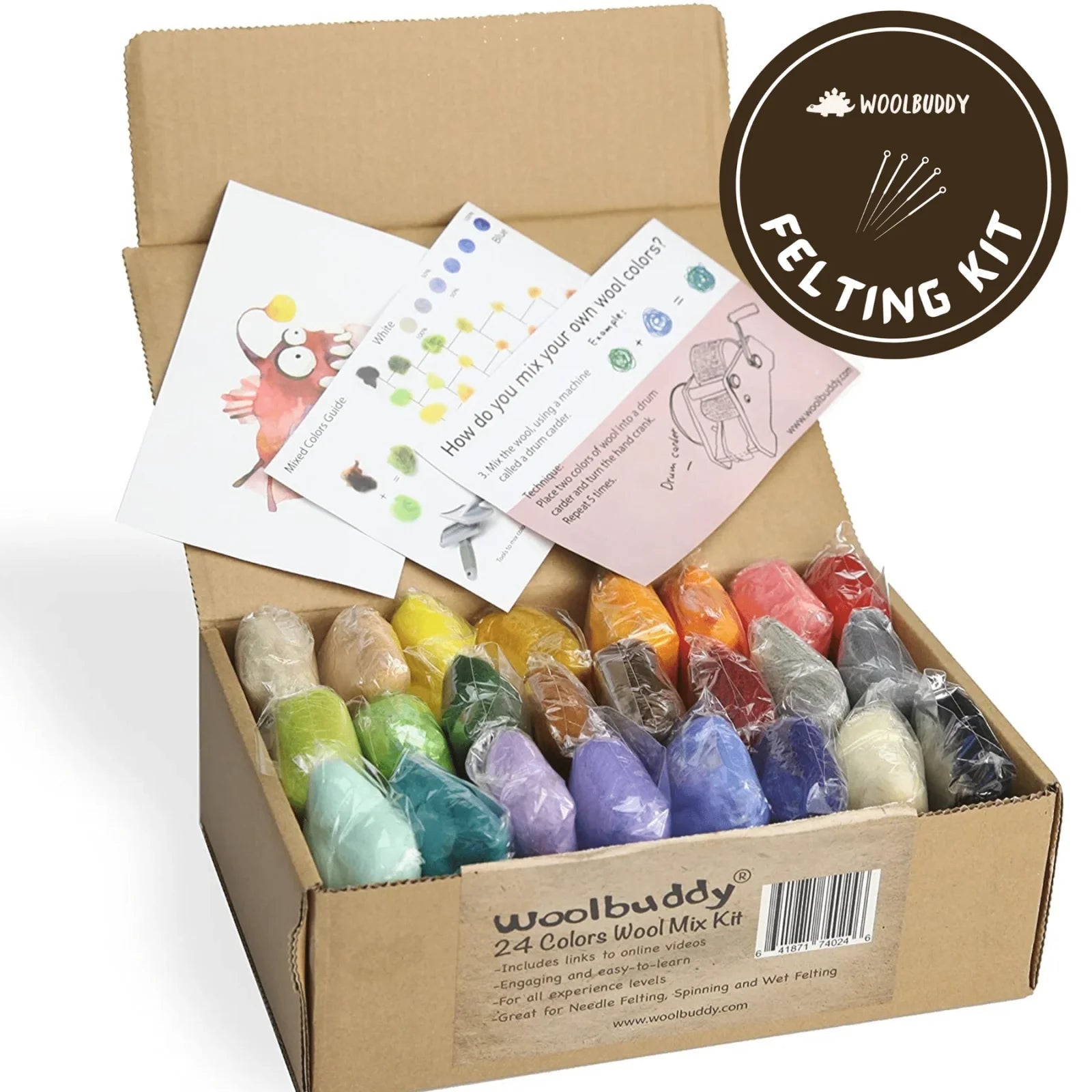 Woolbuddy 24 Color Wool Mix Kit