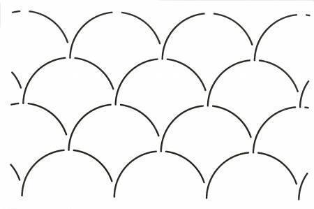 Quilt Stencil Clam Shell Background