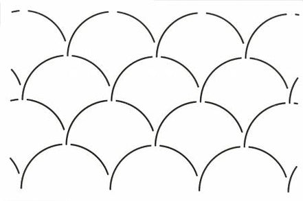 Quilt Stencil Clam Shell Background