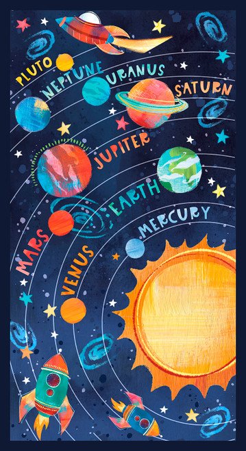Blastoff Solar System Panel 24"x42"