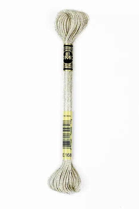 DMC Light Effects Embroidery Floss #E168 Precious Metal Silver Polyester Metallic