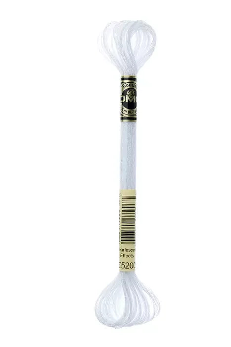DMC Light Effects Embroidery Floss #E5200 Pearlescent White Polyester Metallic