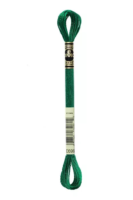 DMC Light Effects Embroidery Floss #E699 Jewels Green Emerald Polyester Metallic