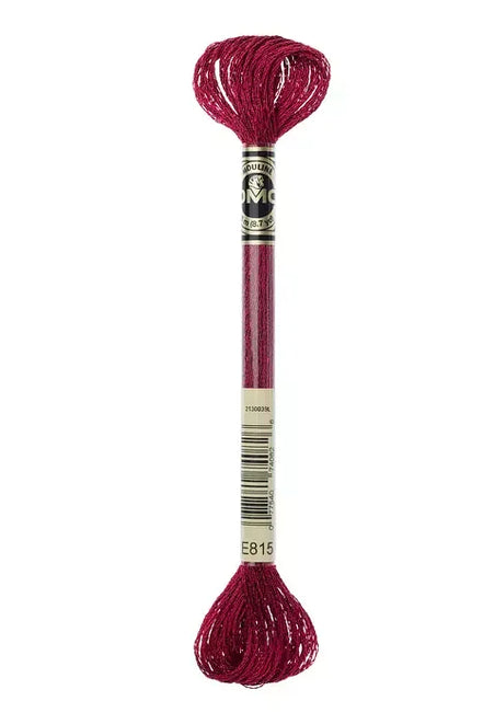 DMC Light Effects Embroidery Floss #E815 Jewels Dark Red Ruby Polyester Metallic
