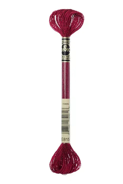 DMC Light Effects Embroidery Floss #E815 Jewels Dark Red Ruby Polyester Metallic