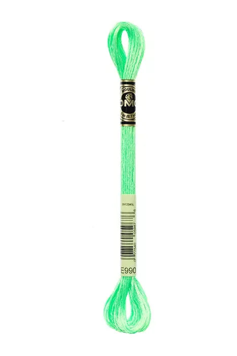 DMC Light Effects Embroidery Floss #E990 Fluorescent Neon Green Polyester