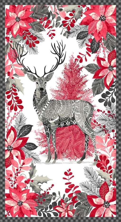 Holiday Style Deer Panel 24"x44"