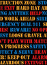 Clearance Construction Zone Words Black