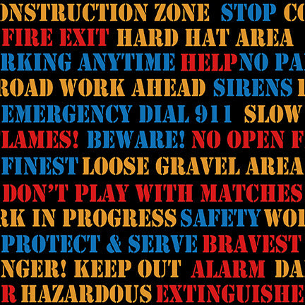 Clearance Construction Zone Words Black