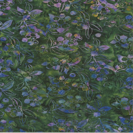 Bali Batik Alaska - Blueberries Berry
