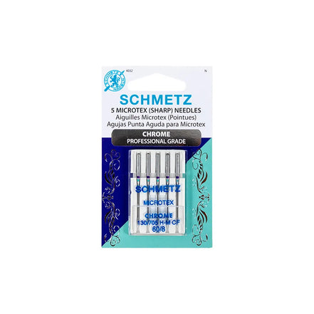 Schmetz Chrome Microtex 60/8 Carded 5 Pack