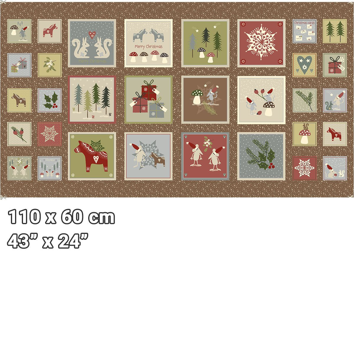 Snow is Falling Brown Panel 43