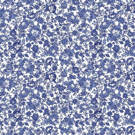 China Blue - White Flower Bed