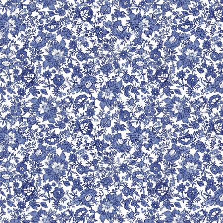 China Blue - White Flower Bed