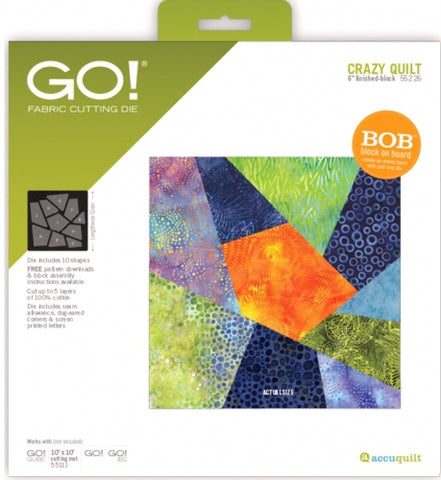 GO! Crazy Quilt 6" Finished Block on Board