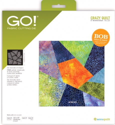 GO! Crazy Quilt 6" Finished Block on Board