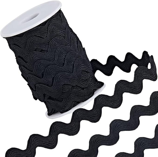 Ric Rac Black 1/2" 100% Cotton