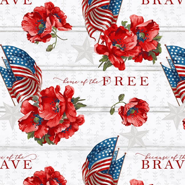 Liberty For All Flags/Poppies
