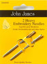 John James Heavy Embroidery 2ct Blister Pack
