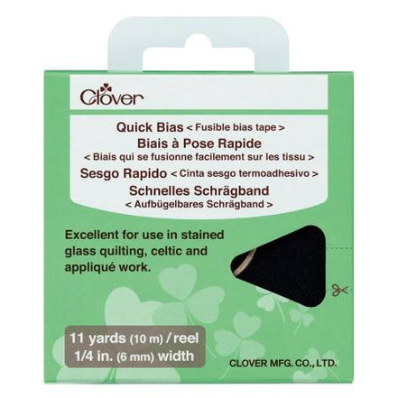 Fusible Quick Bias Black 1/4in x 11yds