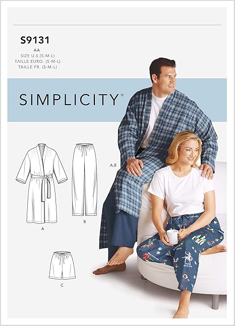 Beginning Sewing Pant and Robe Small - Large Sizes