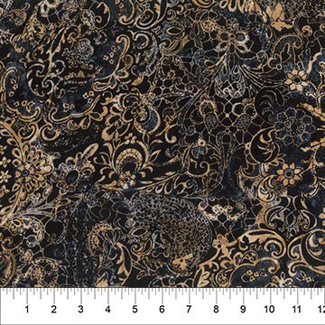 RAYON BATIK Floral in Browns