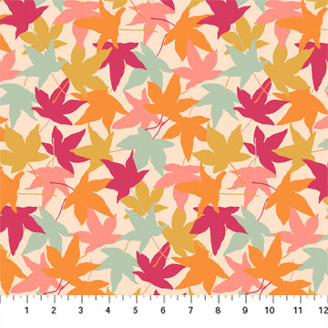 Clearance SPLENDOR LEAVES CREAM MULTI