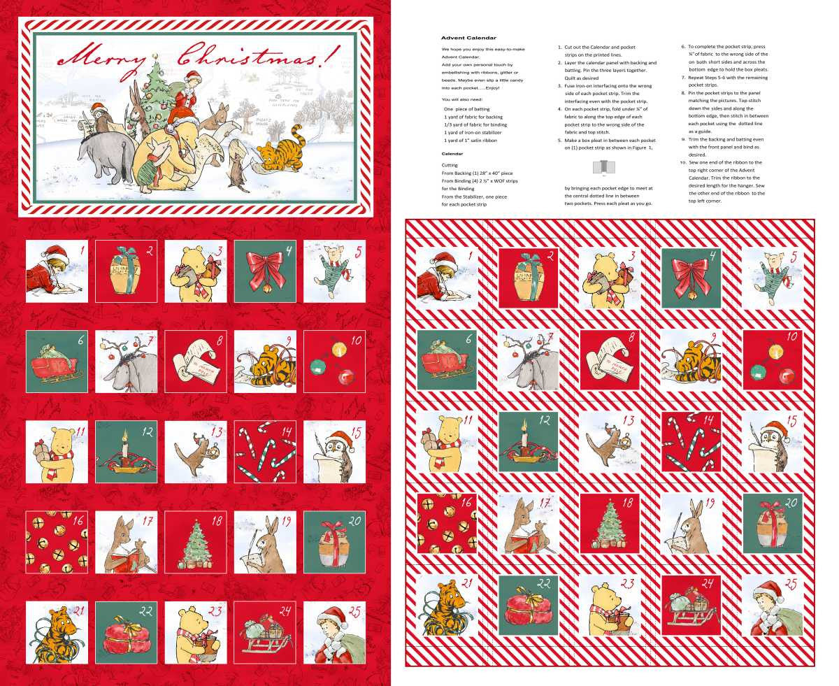Christmas at Pooh Corner Advent Calendar Panel 36
