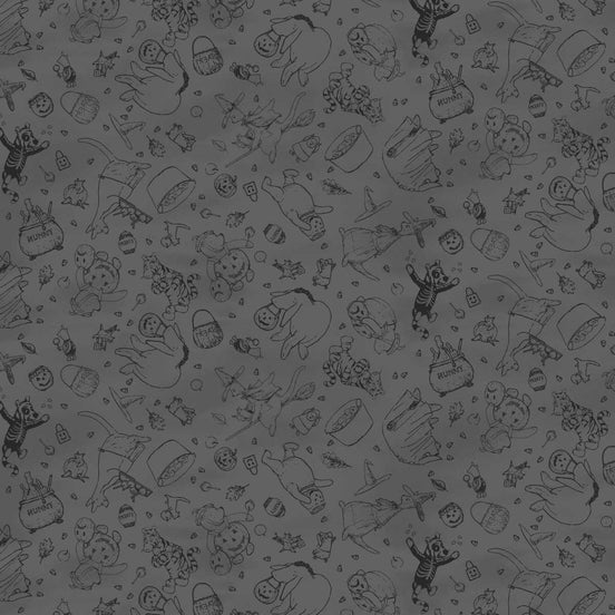 Haunted Acre Wood Charcoal Crew Lineart