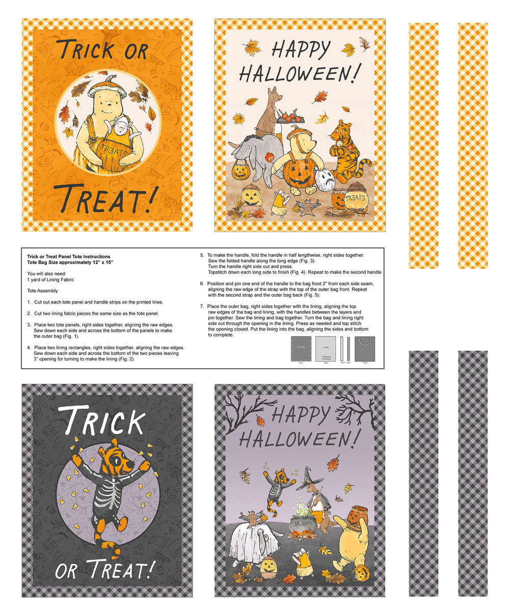 Haunted Acre Wood Trick or Treat Bag Panel