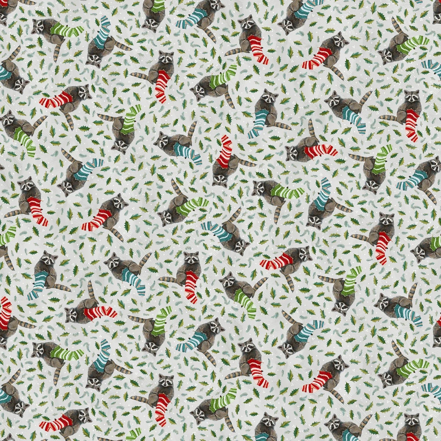 Holly Woods Pearl Knitting Racoon Toss
