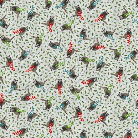 Holly Woods Pearl Knitting Racoon Toss